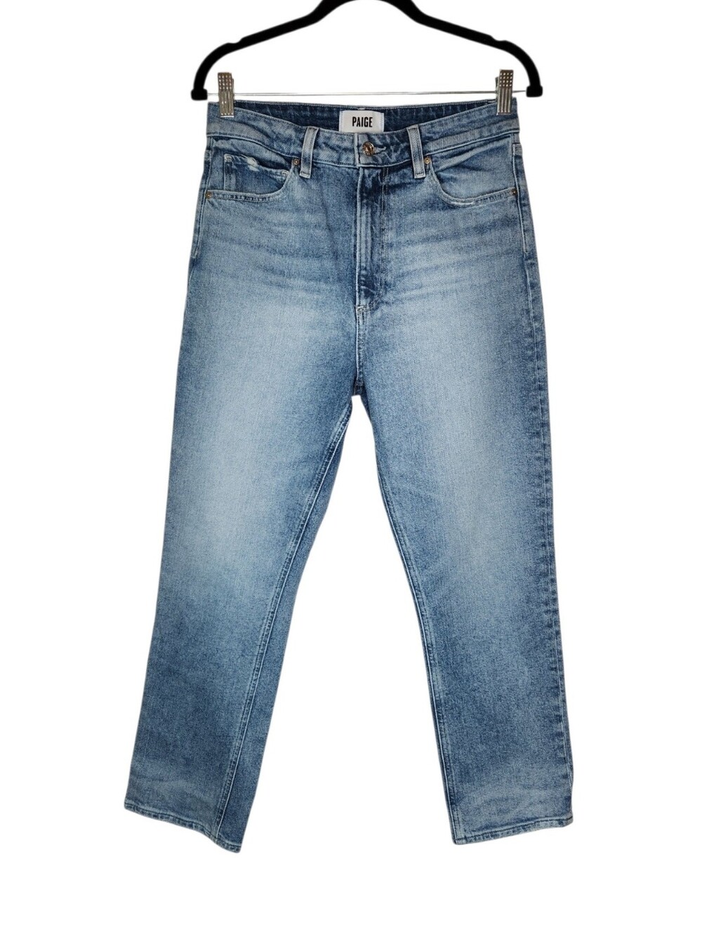Paige Billy Crop Straight Leg Jeans Blue Size 28